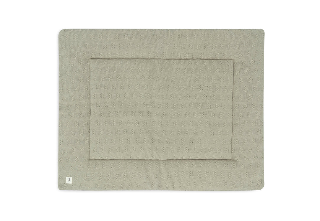 Tapis de Parc 75x95cm Grain Knit - Olive Green (Jollein)