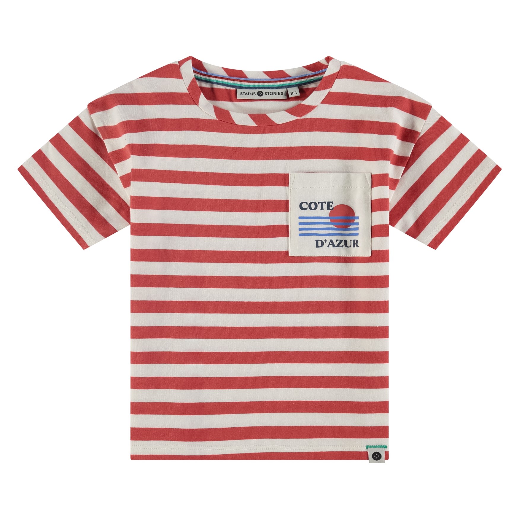 T-shirt Rayures Rouge - Garçon SS25 (Stains Stories)