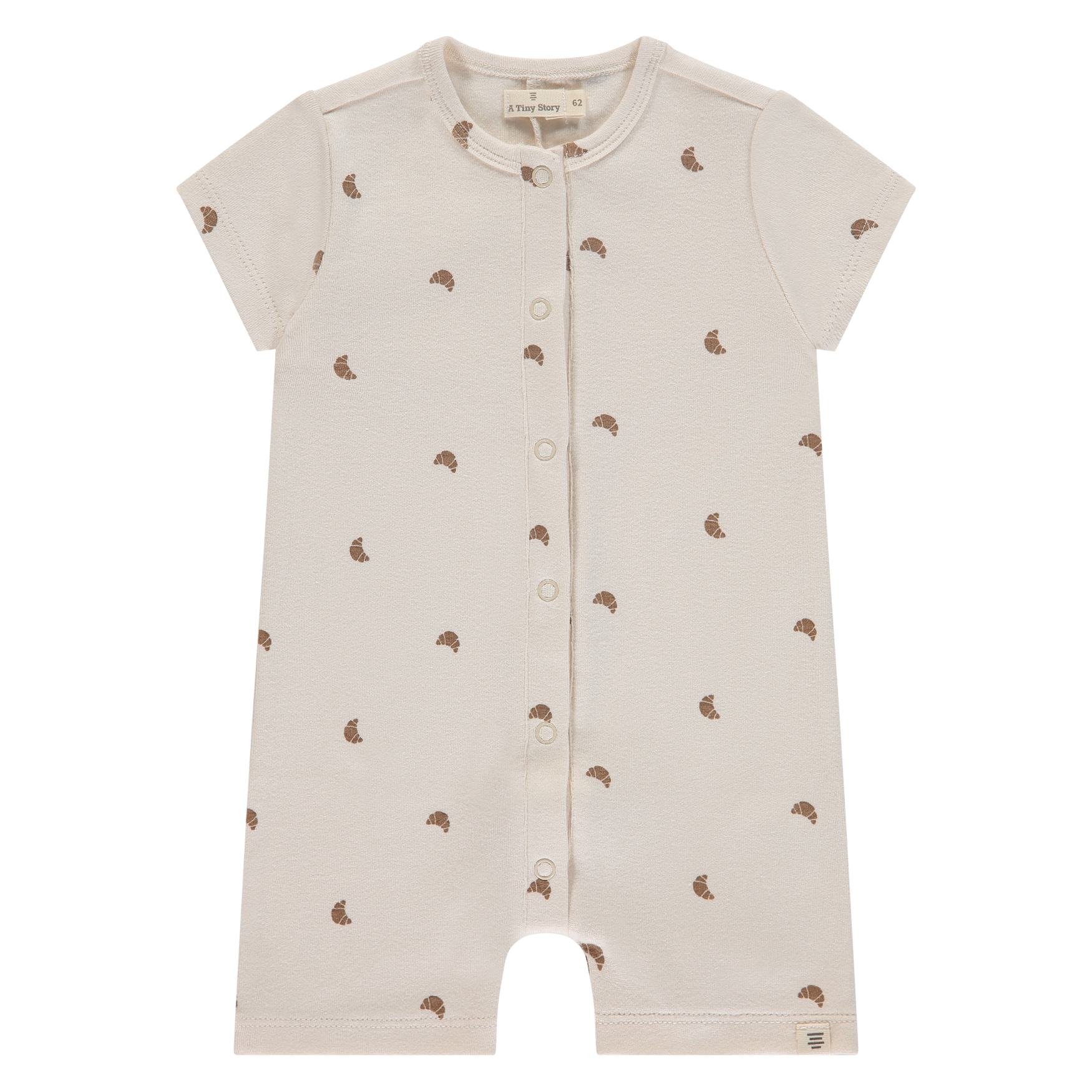 Combinaisons short bébé Courtes Manches - Croissants (Tiny Story SS25)