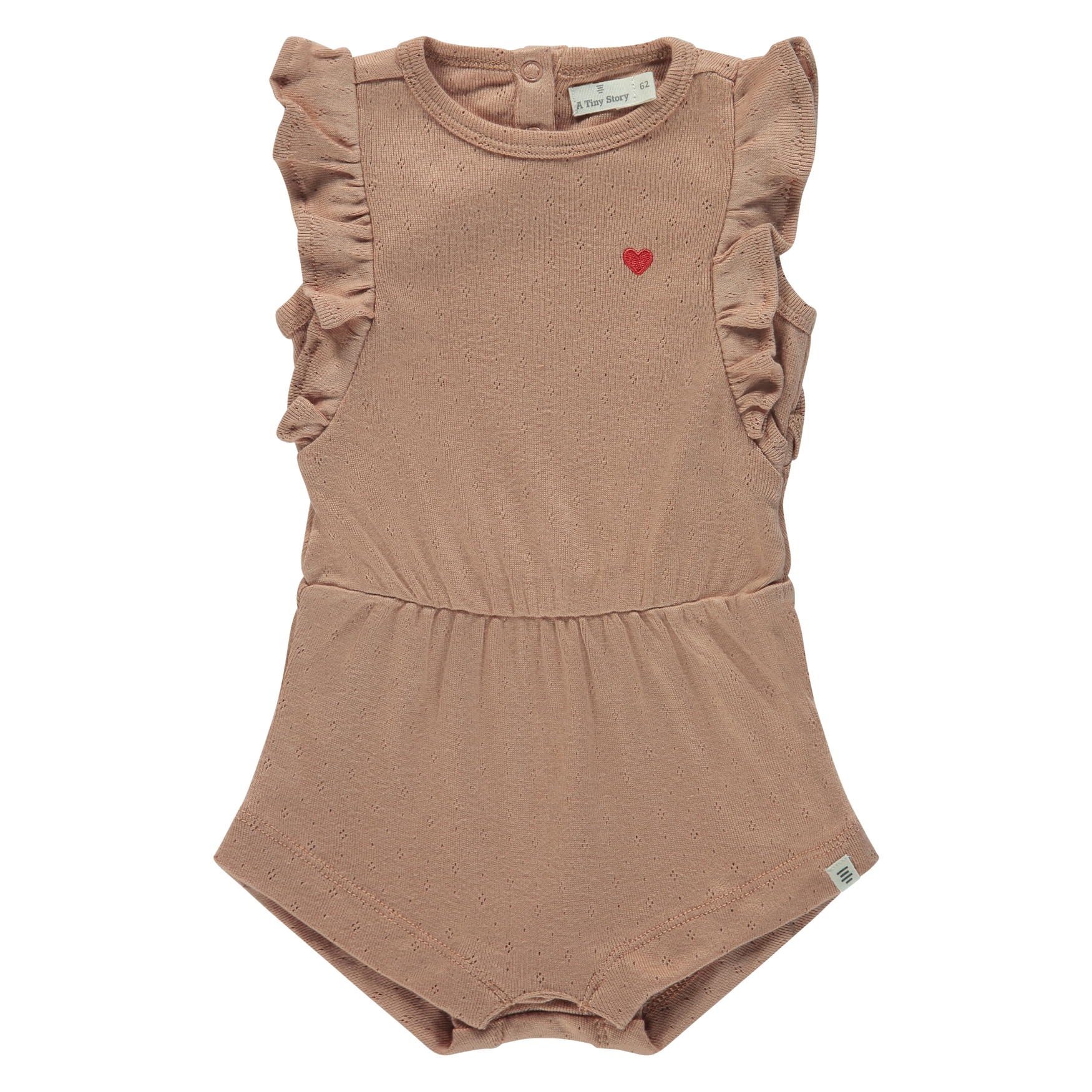 Combinaisons short bébé Courtes Manches - Dusty Coral (Tiny Story SS25)