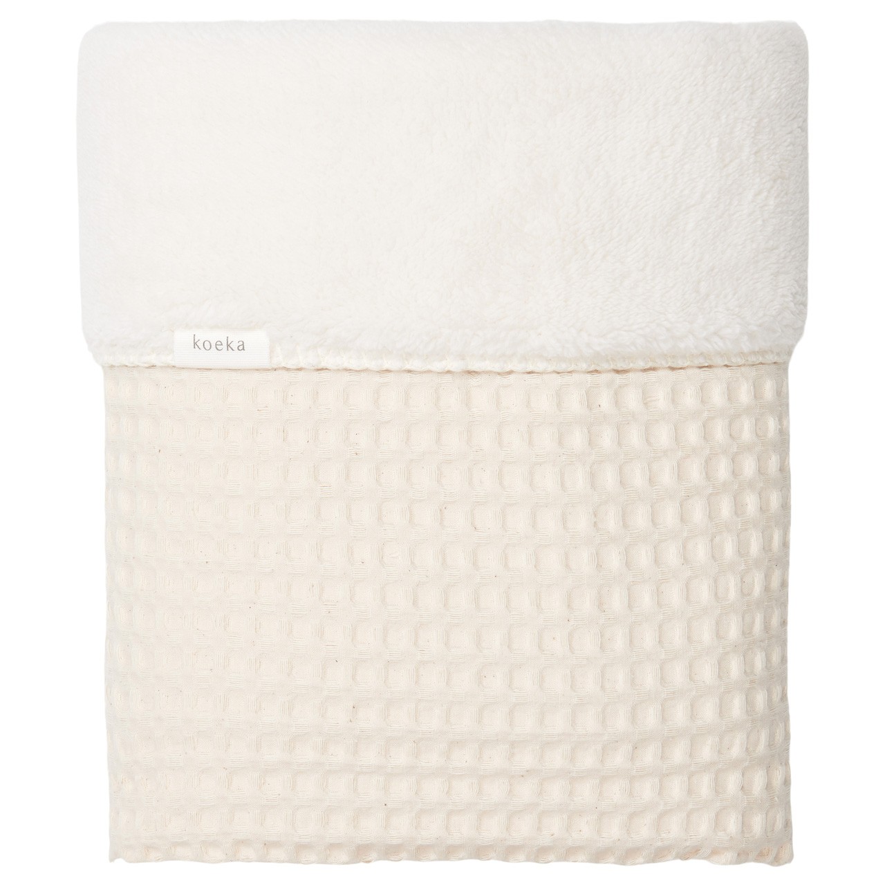 Couverture berceau teddy Oslo natural/pebble 100x75 (Koeka)