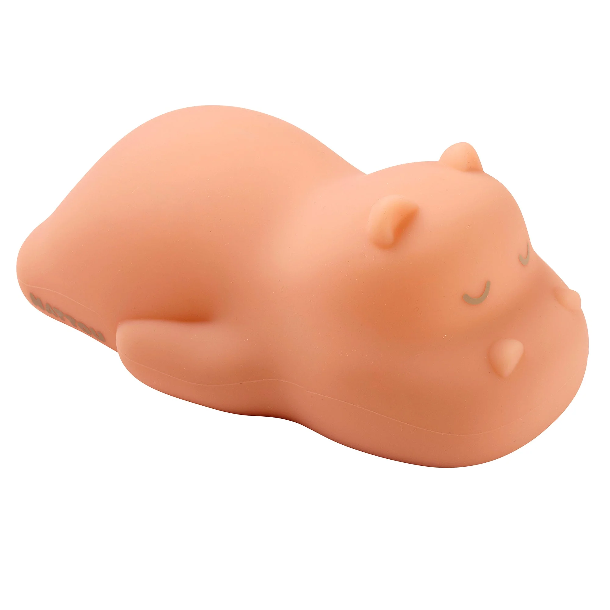 Veilleuse Hippopotame VEILLEUSES - NIGHTLIGHTS - 15,8 cm - Silicone rose saumon(Nattou)