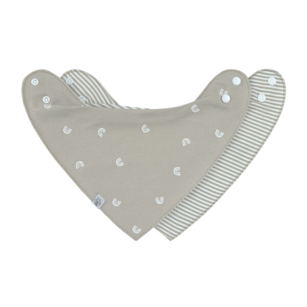 Bavoirs Bandana (Lot de 2) – Arc-en-ciel (Lassig)