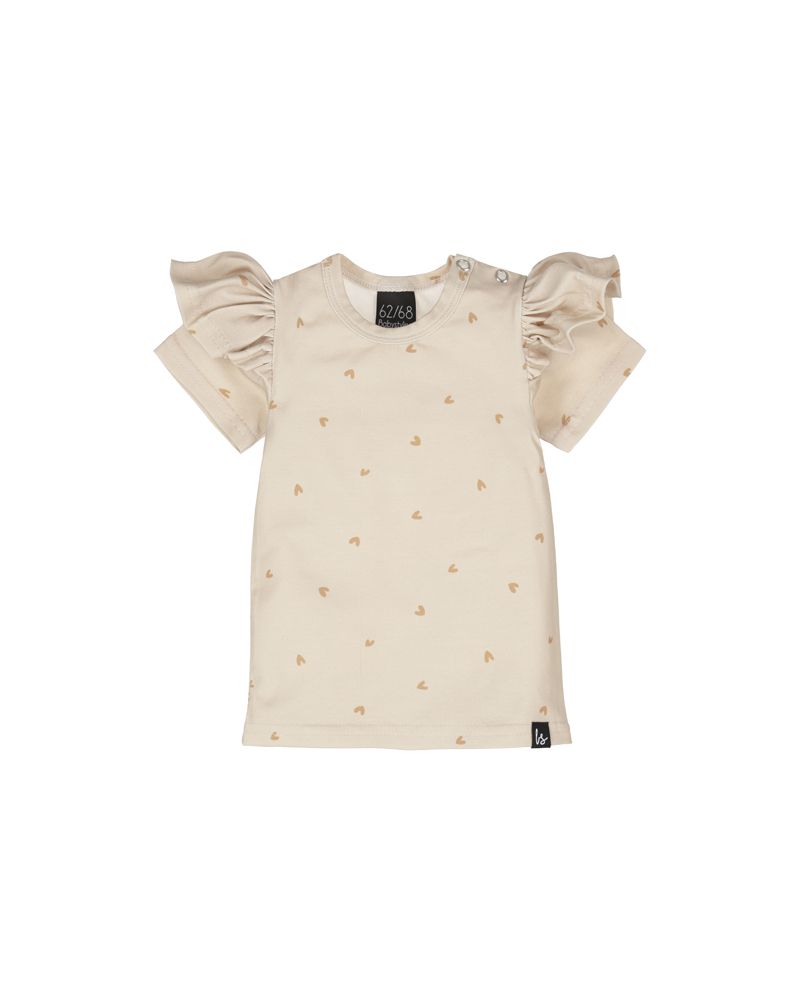 T-shirt little hearts beige (Babystyling)