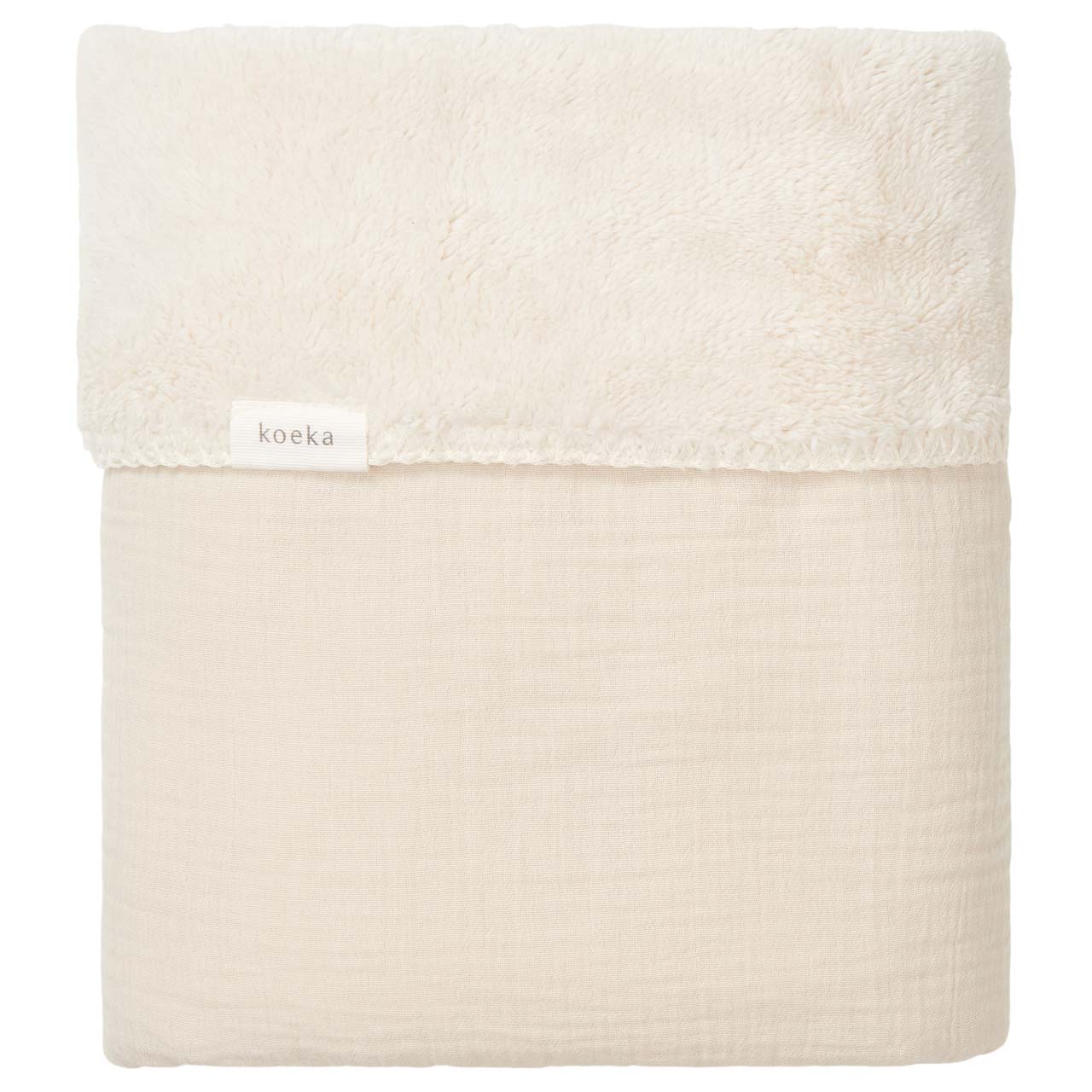 Couverture berceau teddy Faro warm white (Koeka)