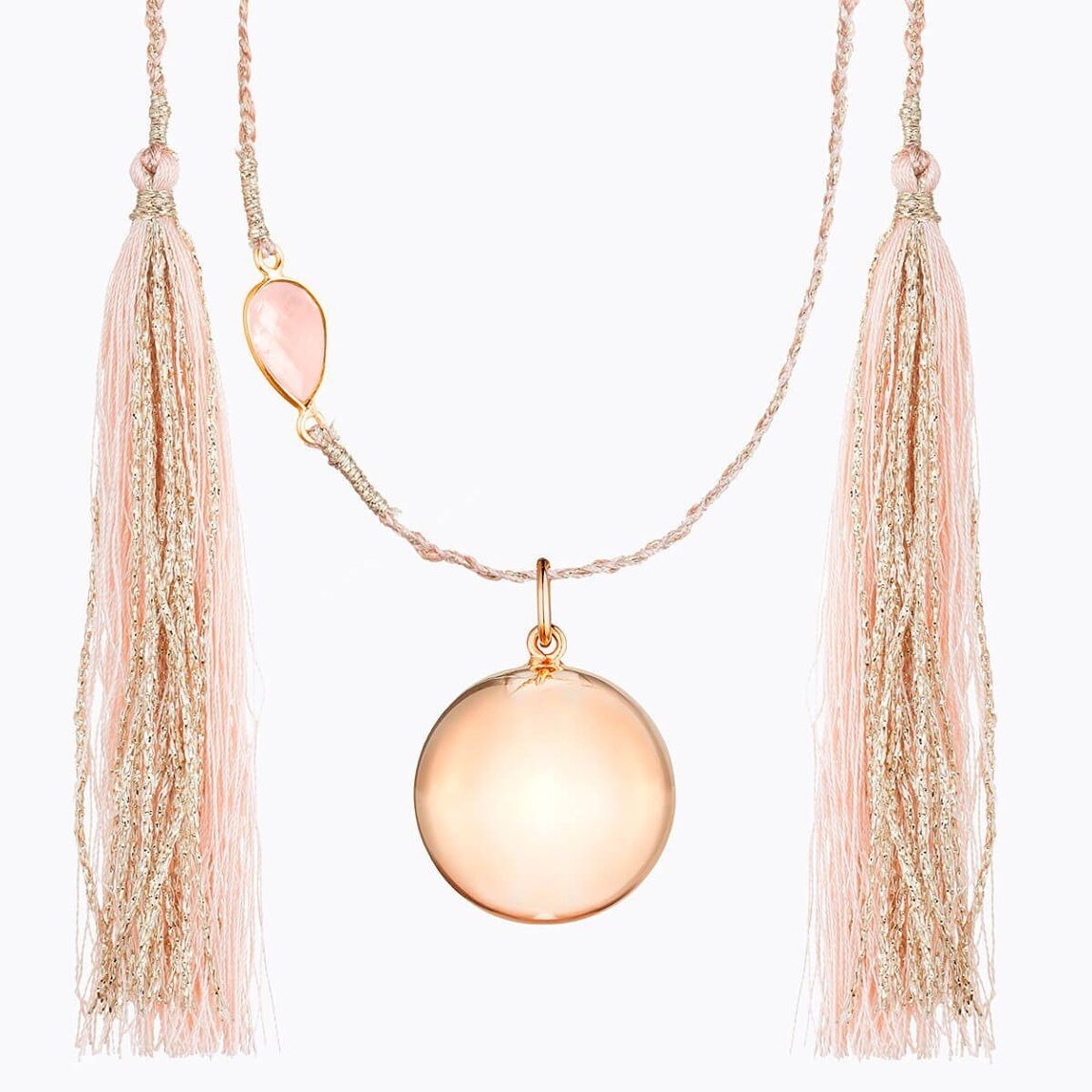 Bola de grossesse - Maya - Or Rose et Quartz Rose