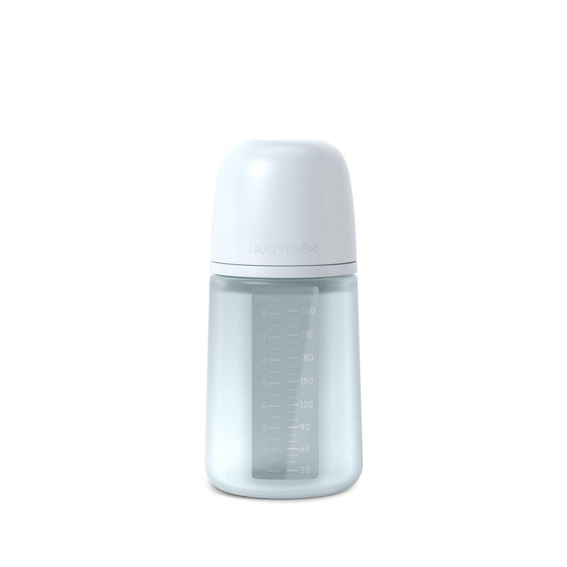 Biberon en silicone avec tétine SX Pro 240 ml débit M (Suavinex)