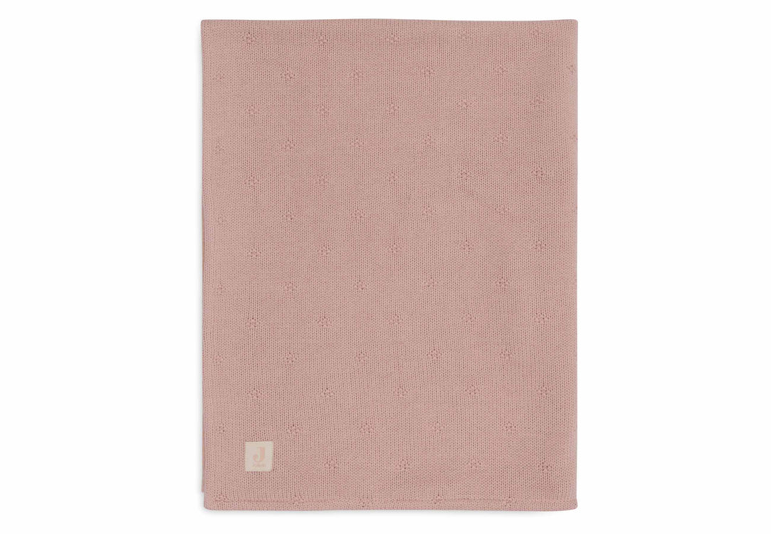 Couverture 75x100cm Cosy Knit - Wild Rose/Velvet (Jollein)