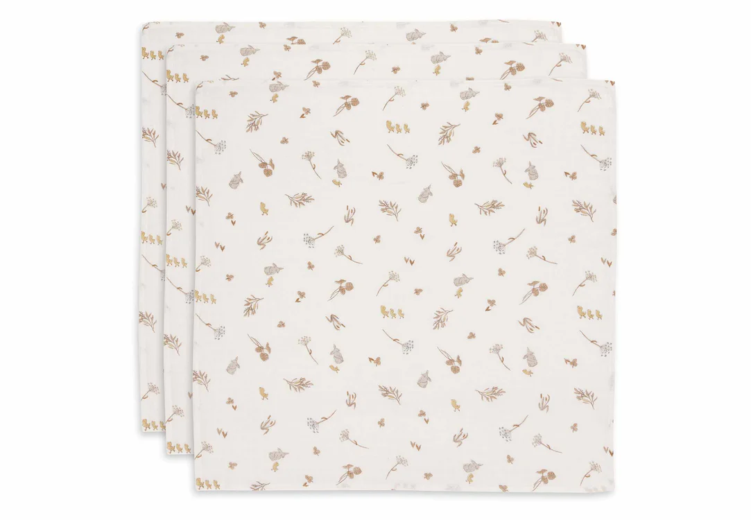 Lange Gaze de Coton Small 70x70cm - Riverside - 3 Unités (Jollein)
