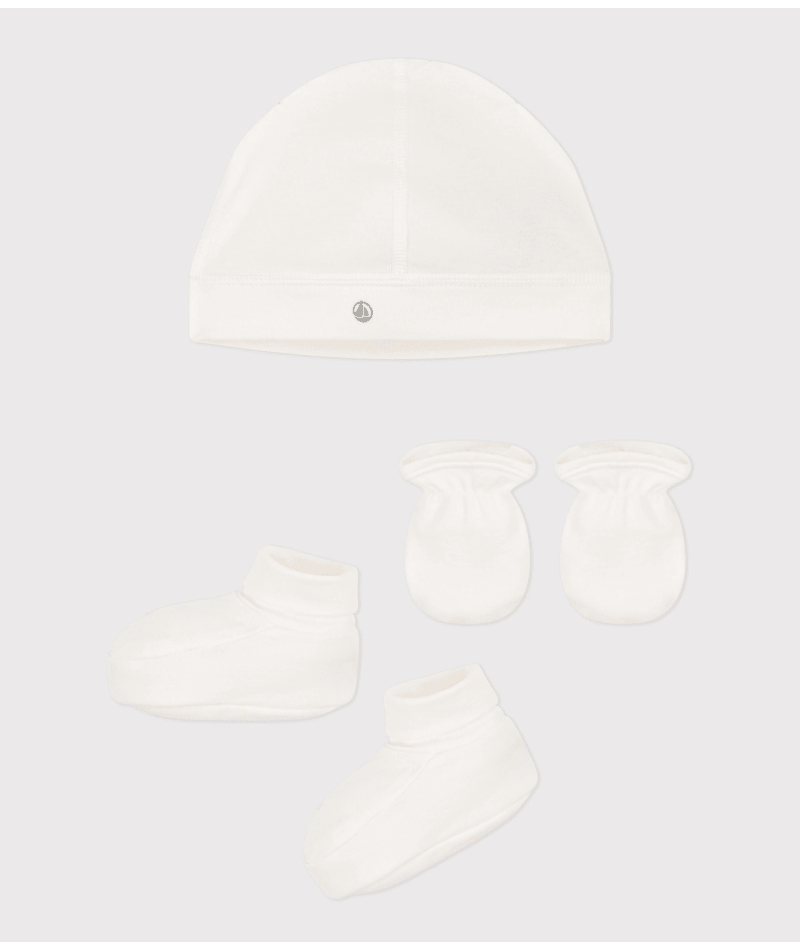 LOT BONNET CHAUSSONS (Petit Bateau)