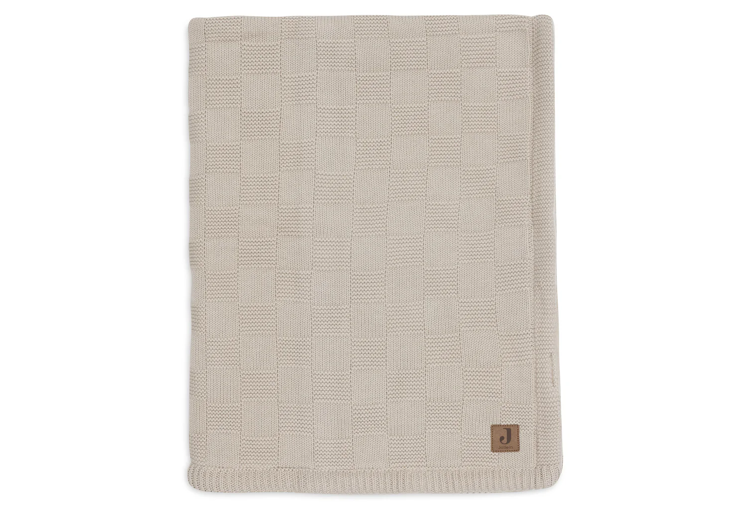 Couverture - Box Knit - Velvet - GOTS sand (Jollein)