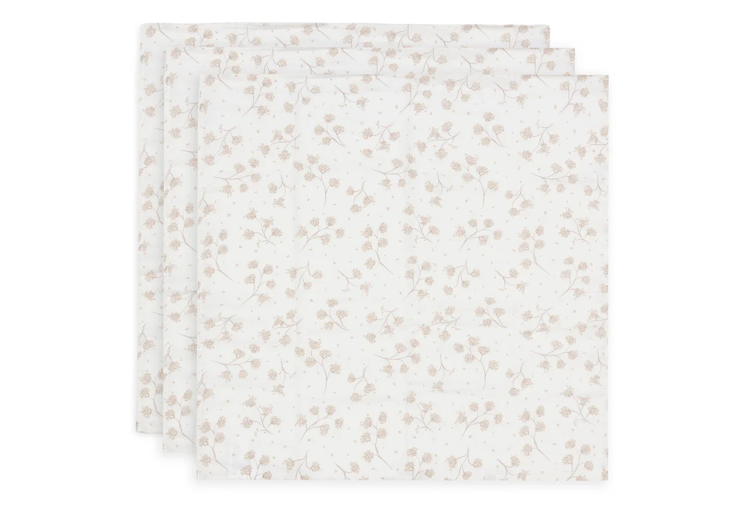 Lange Gaze de Coton Small 70x70cm - Leafy Dreams - 3 Unités (Jollein)