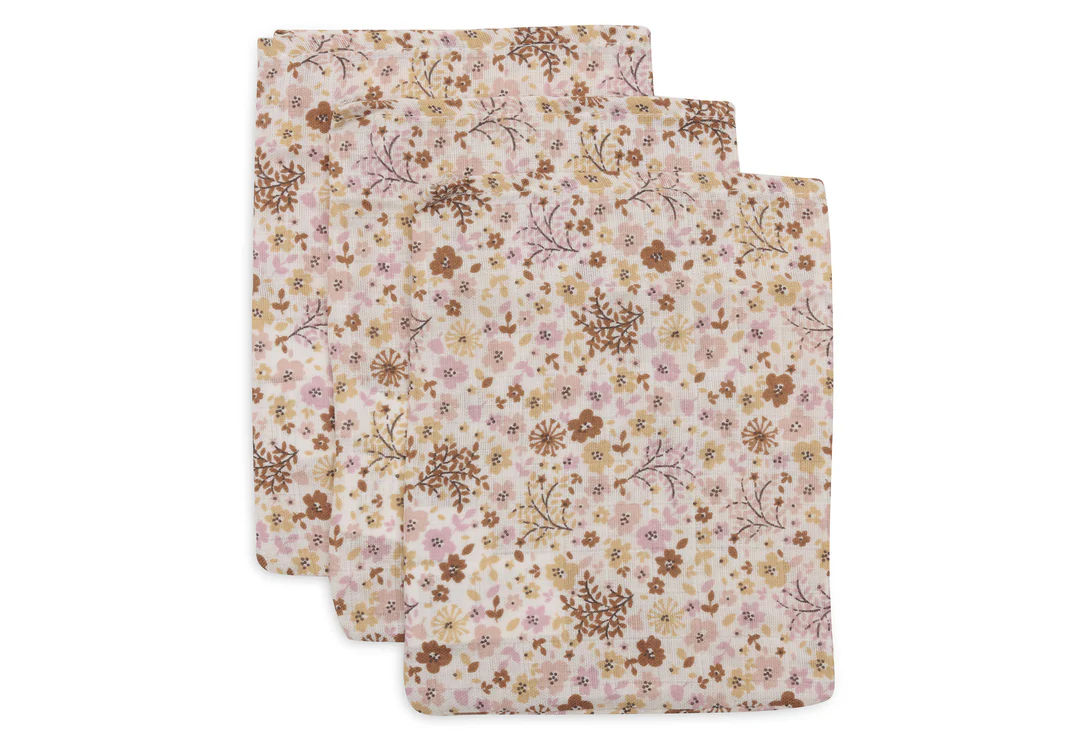 Gant de Toilette Gaze de Coton 15x20cm - Flower Fairies - 3 Unités (Jollein)