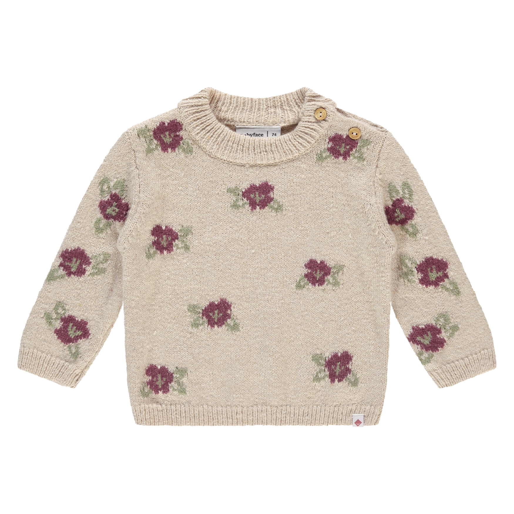 Pullover Nude/Fleurs Bébé Fille (Babyface AW25)