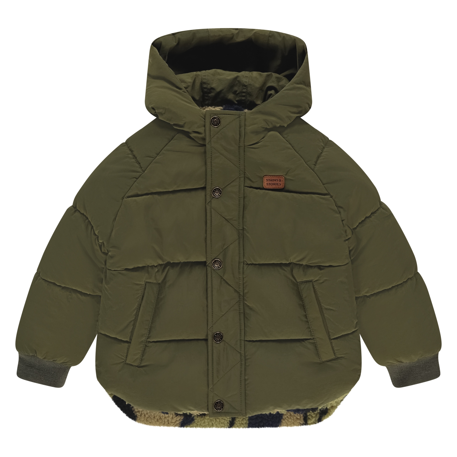Manteau Garçon Réversible Khaki  AW25 (Stains Stories) – Image 2