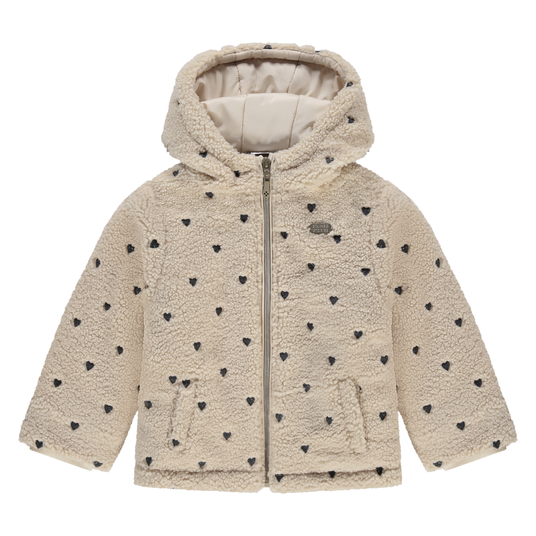 Manteau Fille Teddy Coeurs AW25 (Stains Stories)