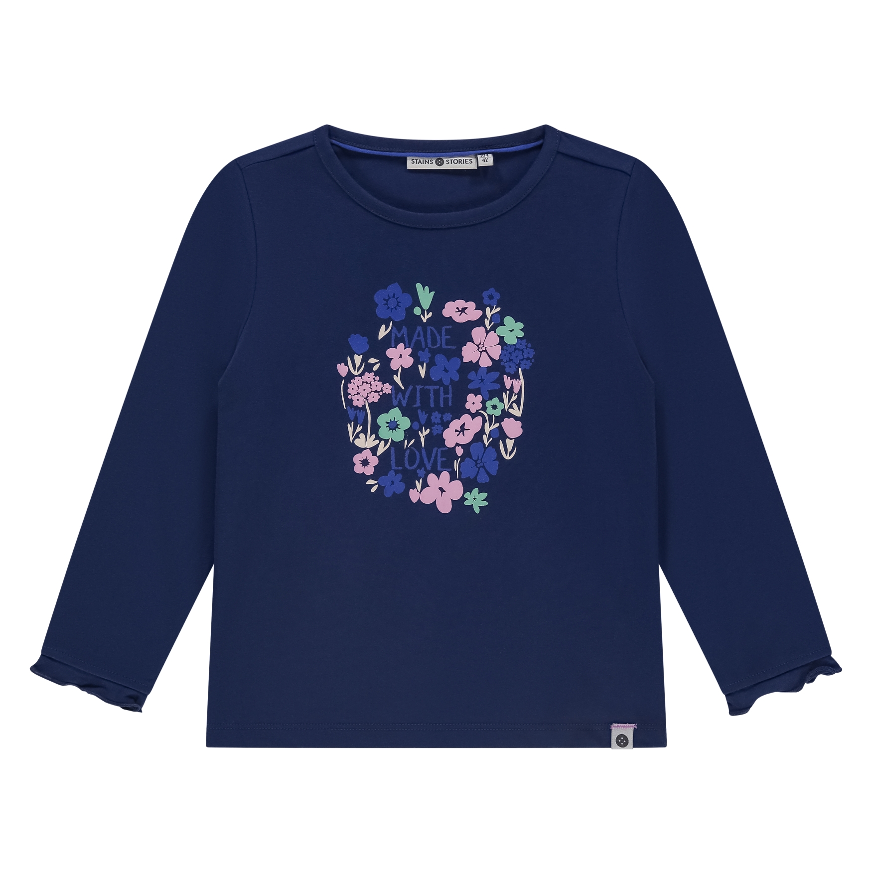 T-Shirt Fille Navy AW25 (Stains Stories)