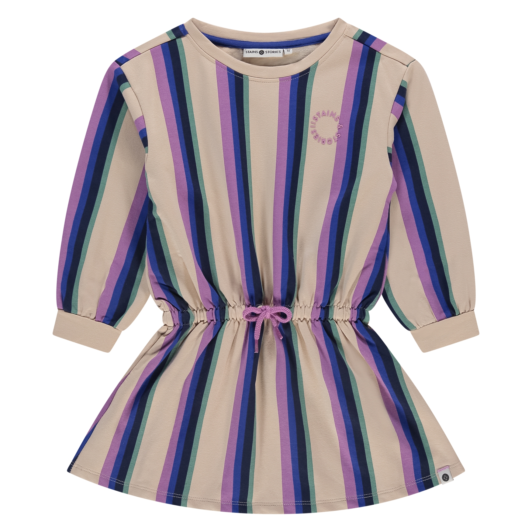 Robe Ligné Fille Beige AW25 (Stains Stories)